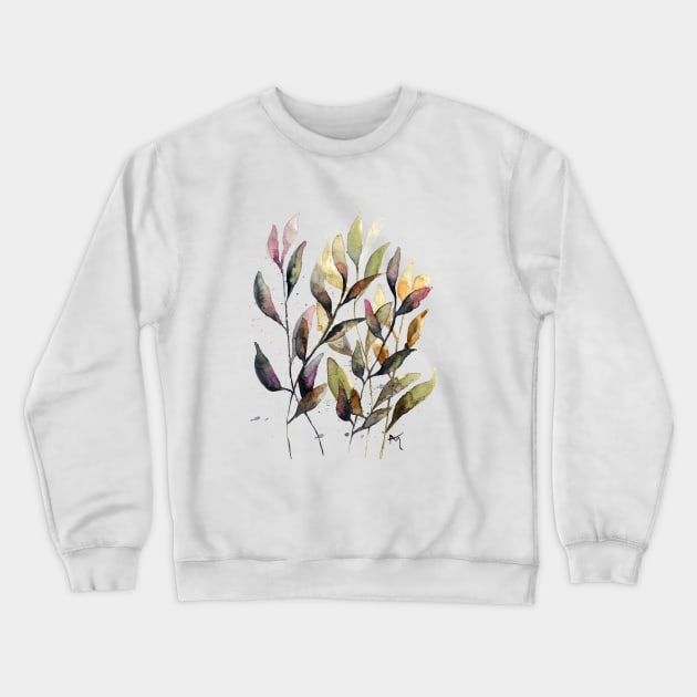 Leaves Crewneck Sweatshirt by Andraws Art